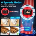 thumbnail image 2 of BEBANG Dog Nail Grinder Super Quiet, 6-Speed Pet Nail Grinder with 2 LED Lights, 3 Ports Dog Nail Trimmer, 2 of 8