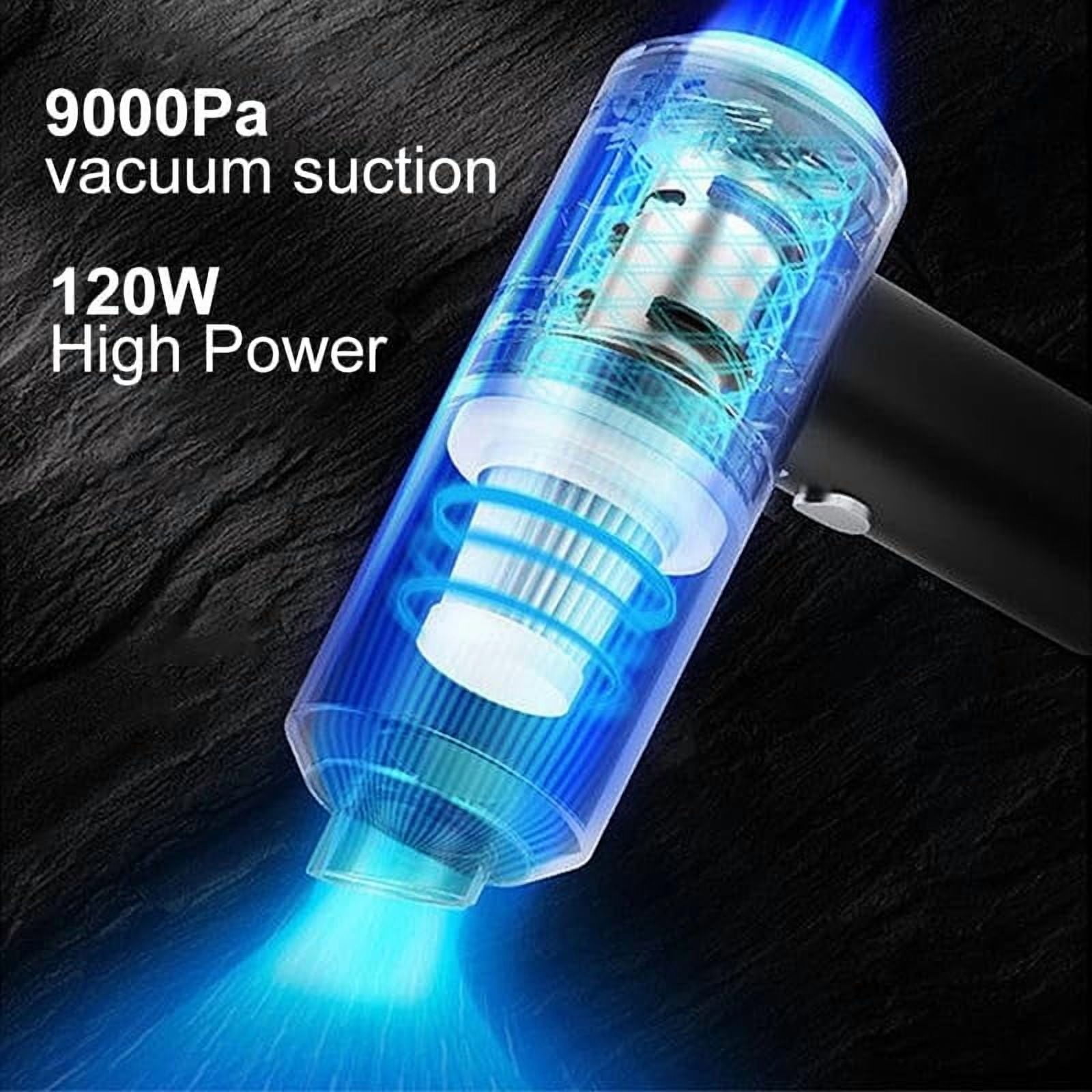 Vacuum Cleaners On Clearance! Handhold Vacuum Cleaner With Hose, Powerful Handheld Mini Cordless Rechargeable Super Suction Vacuum Cleaner With Light And Filter Car Vacuum High Power 120w 9000pa