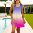 thumbnail image 3 of LTTVQM Sundresses for Toddlers Girls 4-5 Summer Gradient Sleeveless Sundress Loose Fit Crew Neck Tank Dress Holiday Cover Up Dresses with Pocket Pink 4-5, 3 of 7