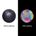thumbnail image 1 of Balón de fútbol reflectante, balones de fútbol luminosos con brillo nocturno para entrenamiento de estudiantes, talla - 5, 1 of 5