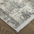 thumbnail image 5 of Feizy Cadiz Modern Abstract, Ivory/Gray/Gold, 3'1" x 5' Accent Rug Sheen Casual Watercolor Floor Rug for Living room Bedroom, 5 of 12