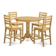 thumbnail image 1 of TRCF5-OAK-W 5 Pc counter height Dining set - Table and 4 counter height Chairs., 1 of 4