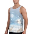 thumbnail image 2 of Picia Christmas Deer Printed Men’s Performance Tank, Men's Workout Tank Top Moisture-Wicking Tank Top Muscle tee, Breathable Workout Shirt-4X-Large, 2 of 7