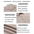 thumbnail image 5 of COOFANDY Mens Button Down Short Sleeve Shirt Casual Beach Linen Shirts Wedding Summer Vacation Shirt, 5 of 6