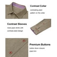 thumbnail image 5 of sogami Men's Denim Shirts Long Sleeve Casual Button Down Shirt Regular fit, 5 of 6