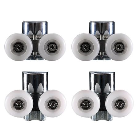 unbranded 4PCS/2Set Stainless Steel Swing Wheel Bathroom Glass Door Roller