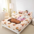 thumbnail image 3 of Erosebridal Cartoon Capybara Pink Axolotl Full Size Sheets 4-Piece For Kids,Kawaii Animal Bed Sheets For Boys Girls,Ultra Soft Home Decor, 3 of 5