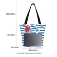 thumbnail image 3 of Balery Red Funny Crab on Blue Stripe Bolsa de Hombro con Diseño, Bolsa Grande y Duradera, Bolsa Versátil para Compras, 3 of 6