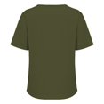 thumbnail image 4 of yunLCZ Basic T Shirts Women's Fashion Casual Solid Color Button Short Sleeve Top T Shirt Office Shirts Camouflage XXL, 4 of 4
