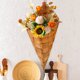 thumbnail image 2 of Cesta de madera vintage para colgar en la pared, cesta tejida para flores, colgador artístico para artículos diversos, soporte para ajos de pared, 2 of 7