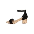 thumbnail image 4 of New Women Fahrenheit Mavis-03 Nubuck Open Toe Ankle Strap Low Block Heel Sandal, 4 of 5