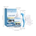 thumbnail image 3 of Stain Cleaner Kit with Brush & Gloves, 100ML/3.38FL OZ Mold & Stain Remover Gel, Cleans, Neatens & Maintains for Washing Machine Seals, Tile Grout, Bath & Sink Surfaces, 3 of 9