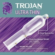 Trojan Condom Sensitivity Ultra Thin Spermicidal, 3 Count