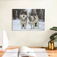 thumbnail image 3 of Elephant Stock Wolves In Langedrag Nature Park Wall Art - Horizontal Canvas Wall Art - Living Room Wall Decor - Animal Canvas - Brown And Gray Decor - 12" x 8", 3 of 8