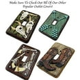 thumbnail image 7 of Urbalabs Western Floral Star Horseshoe Cast Iron Rustic Decorative Light Switch Outlet Wall Plate Covers Rustic Light Switch Covers Single Double 2 Gang Switch Plates (Horseshoe Single Switch), 7 of 7