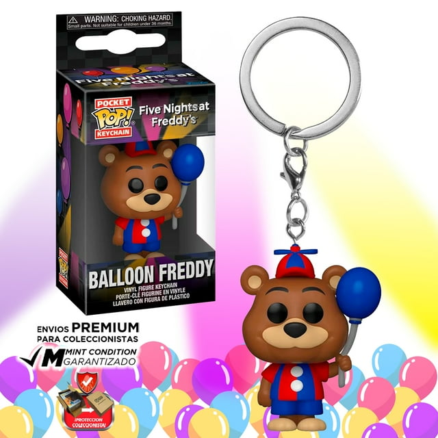 Funko Pop Llavero Freddy Balloon Five Nights At Freddys Videojuego Terror Original Funko Freddy Con Globo Keychain