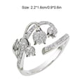 thumbnail image 3 of Sonducket Anillo de apertura para mujer, flor, cristal, nudillo abierto, joyería, Metal, moda, decoración de mano, fiesta, compromiso, Ropa, zapatos y accesorios Miscelánea, 3 of 6