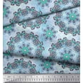 thumbnail image 3 of Soimoi Silk Fabric Mandala Kaleidoscope Decor Fabric Printed Yard 42 Inch Wide, 3 of 3
