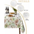 thumbnail image 2 of Spring Green Flowers Table Cloth, Waterproof Tablecloth for Square Tables, Watercolor Floral Botanical Reusable Washable Fabric Table Cover for Restaurant Kitchen Dining Tables 54"x54", 2 of 9