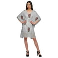 thumbnail image 2 of Moomaya Printed Bikini Cutwork Lace Caftan Kaftan Dresses For Women Plus Size, 2 of 6