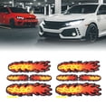 thumbnail image 2 of Unique Bargains Pair Paper Flame Fire Design Vehicle Auto Decals Sticker Decoration Yellow Orange Red, 2 of 4