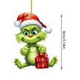 thumbnail image 3 of Adorno para árbol de Navidad Grinch con colgantes de monstruo verde divertidos y bonitos de 8cm para interiores, 3 of 6