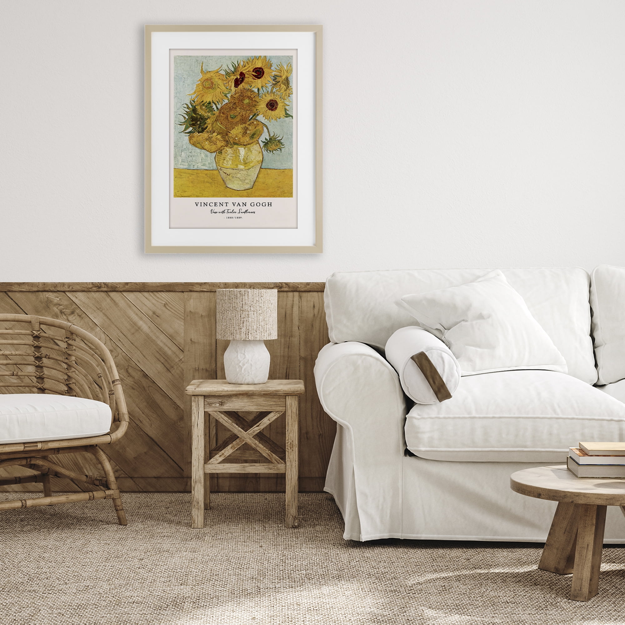Stupell Industries Classic Vase with Twelve Sunflowers Birch Framed Print Under Glass, design by Vintage Hustle