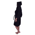 thumbnail image 5 of Puffy Cotton Teen / Petite Unisex Hoodie Bath Robe 100% Natural Soft Cotton - Black, 5 of 7