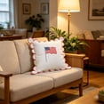 thumbnail image 3 of Yardvibe Patriotic Throw Pillow, 19.68"x19.68" Embroidered American Flag Scalloped Pillows for 4th of July Independence Day, Perfect for Home Sofa Couch Decor (A), 3 of 3