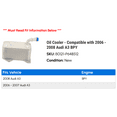 thumbnail image 2 of Oil Cooler - Compatible with 2006 - 2008 Audi A3 BPY 2007, 2 of 2