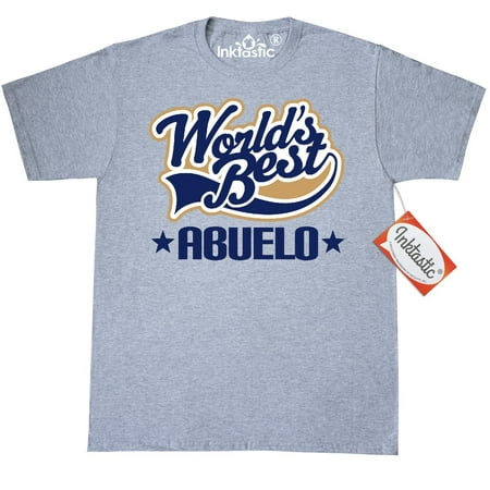 Inktastic World's Best Abuelo T-Shirt Grandpa Grandfather Fathers Day Mens Adult Clothing Apparel Tees T-shirts
