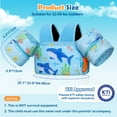 thumbnail image 3 of MoKo Kids Floaties for 25-66 Lbs with Whistle, Swim Trainer Vests with Triple Security Buckle for 3-8 Years Old Children, Blue Shark, 3 of 6