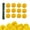 Yellow, variant on Marigold Flower Heads,2.4x1.6in Marigold Heads Bulk,QZS Reusable Silk Artificial Flowers for Home Decor,Day of The Dead Wreath Garland,Orange,60Pcs