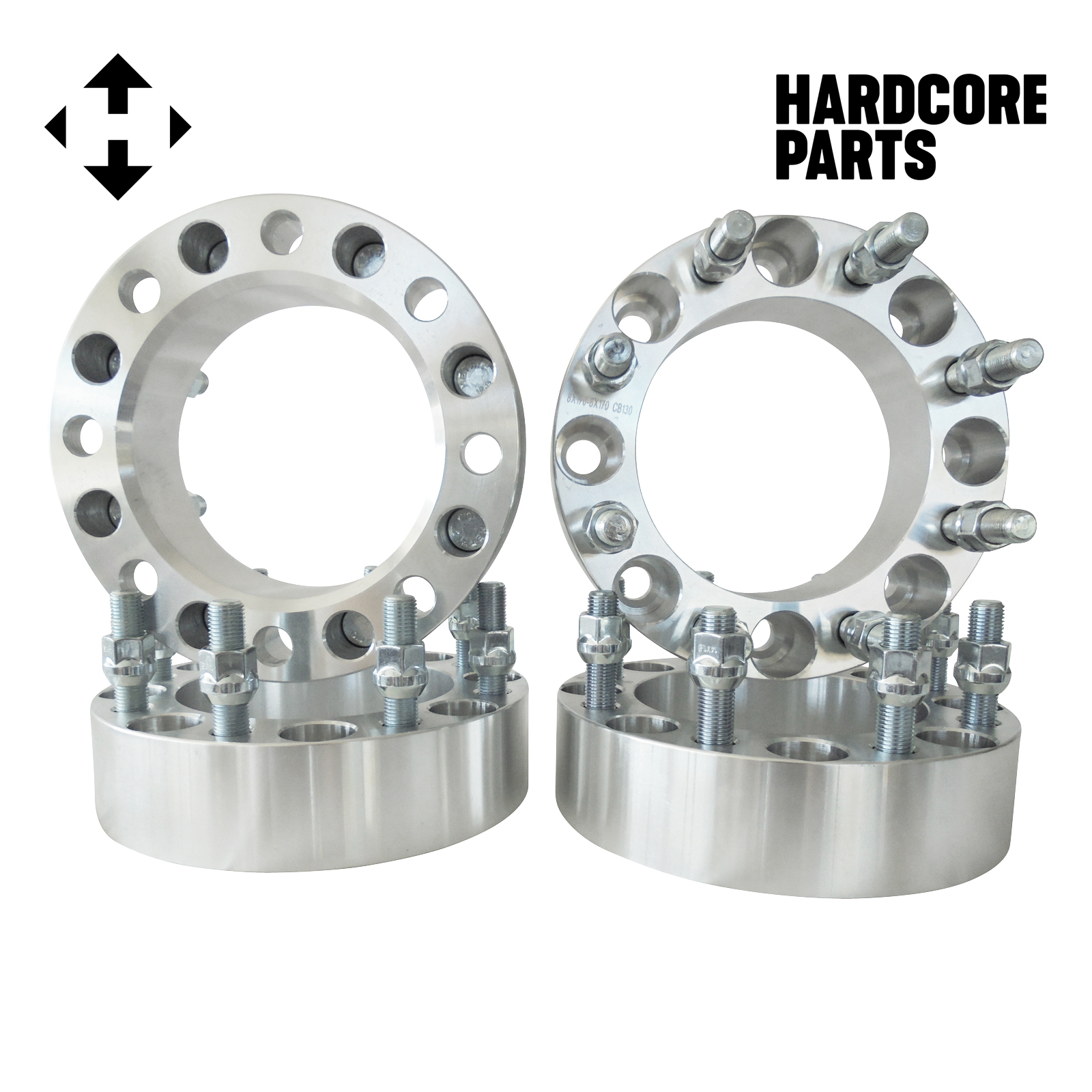 4 QTY Wheel Spacers Adapters 2" fits all 8x170 vehicle to 8x170 wheel