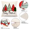 thumbnail image 3 of Fundas de almohada CDWERD Christmas, 45 x 45 cm, juego de 4 piezas de lino, 3 of 7