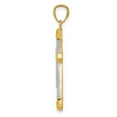 thumbnail image 2 of Finest Gold 14K Two-Tone Polished Diamond-Cut Cross Pendant, 2 of 4