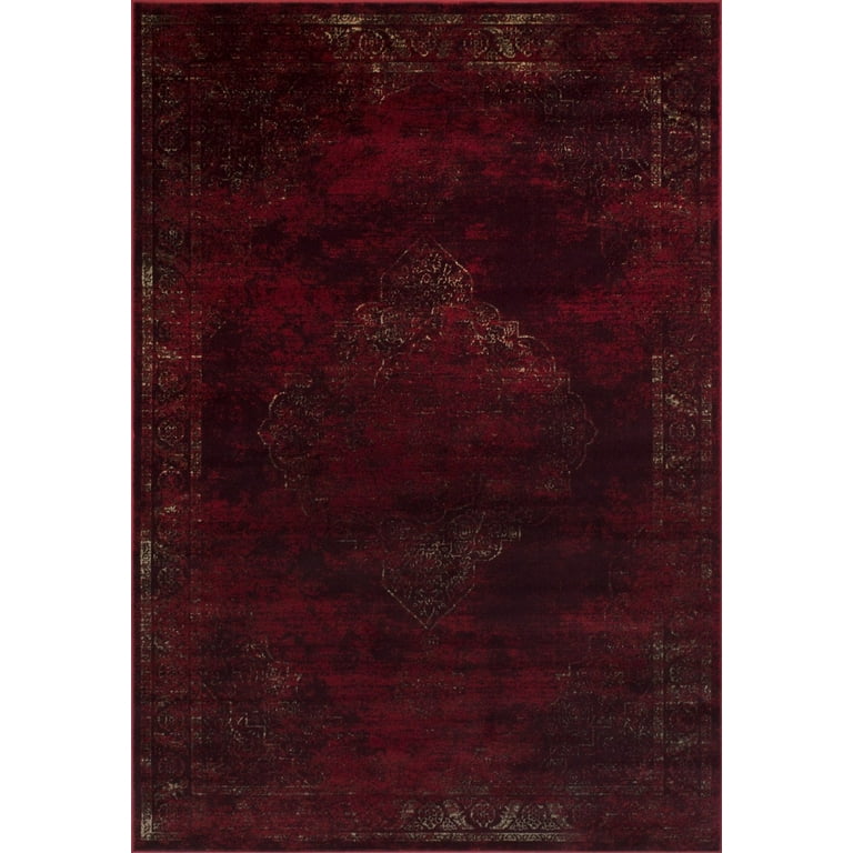 2x3 Persian Rug, Claret Red Burgundy Vintage Entryway Bedside Door Flo –  Fame