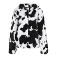 thumbnail image 4 of Cárdigan para mujer, abrigo de manga larga a la moda, camiseta, blusa con estampado de otoño, cárdigan con capucha, abrigo de lana con cremallera, Tops Odeerbi ODB-3, 4 of 5
