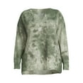 thumbnail image 2 of Terra & Sky Women's Plus Size French Terry Sweatshirt, 2 of 5