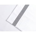 thumbnail image 3 of Superior Solid Embroidered Pillowcase Set, King, White/ Black, 3 of 3