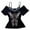 Z1 Black, variant on Y2k Women T Shirt Grunge Top Emo 2000s Vintage Two Piece Short Sleeve Crop Tops Teens,Grey,S