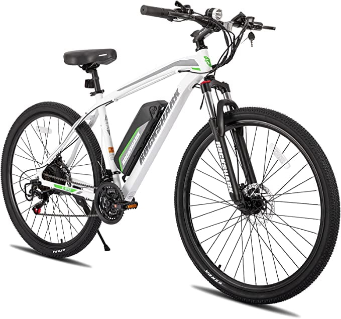 Hiland Rockshark Electric Bike Electric Mountain Bike Aluminum 26 inch 350W 21MPH Adults E-Bike 