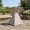 Gray, variant on 18.5"H Modern Outdoor Concrete Side Table with Sculptural Fluted Design - White Marble