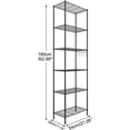 thumbnail image 3 of Himimi 6-Tier Wire Shelving Unit Free Standing Shelf Metal Storage Shelves 21.26L x 11.42W x 62.99H Black, 3 of 9
