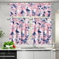 thumbnail image 2 of Pink Camouflage Kitchen Curtains Sets with Valance and Tier Sets Rod Pocket Darkening Curtains Light Filtering Energy Efficient Curtain Set for Small Window, 2 of 5