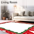 thumbnail image 2 of ODIKA 8'x10' Machine Washable Non-Slip Area Rug, Jolly North Pole Workshop Decorative High Traffic Rug, Red, 605897, 2 of 5