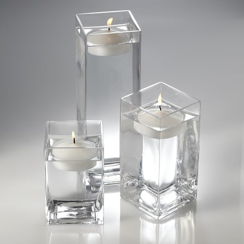 Richland Floating Candles & Eastland Square Holders White Set of 3