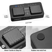 LEKATO Bluetooth Page Turner Pedal for iPad Wireless Page Turner Pedal Rechargeable Page Turner Portable Silent Music Page Turner Pedal Mini Wireless Foot Pedal Page Turner for Tablets iPads Phones
