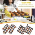 thumbnail image 5 of Pofeuu Vintage Botanical Butterfly Art Print Oven Mitts and Pot Holders 4 pcs Set,High Heat Resistant 500 Degree Extra Thicken Long Kitchen Cotton Oven Glove for Cooking, 5 of 6