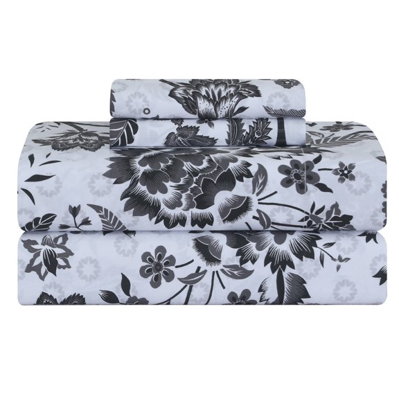 300 THREAD COUNT 4 PIECE 100% COTTON PERCALE BED SHEETS SET